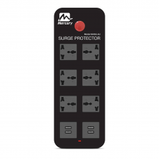 Сетевой фильтр Mercury, 6 розеток + 4 USB, 5 м
