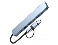 USB - концентратор 7в1 USB Type-C, USB 3.0, 4xUSB 2.0