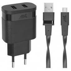 Зарядное устройство RIVACASE VA4122 BD1 + кабель MicroUSB