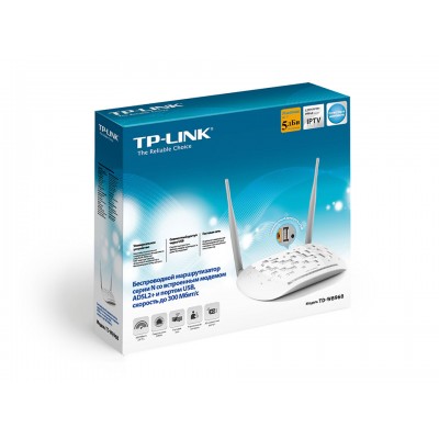 TP-LINK TD-W8968 V.4 300Mbps Wireeless N USB ADSL2+ Modem Router